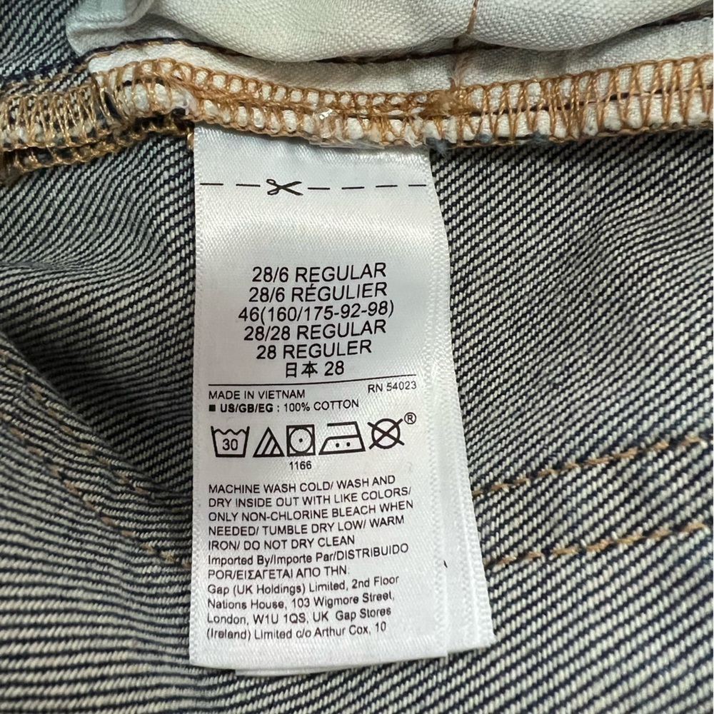 Gap Denim High Rise Barrel Ankle Length Jeans in Dark Indigo Blue, size 28/6R - Picture 8 of 12
